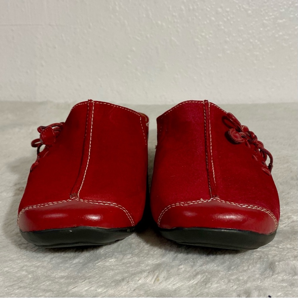 Natural Soul by Naturalizer Red Suede Slip-On Mules Women’s Size 8.5M - Picture 4 of 11